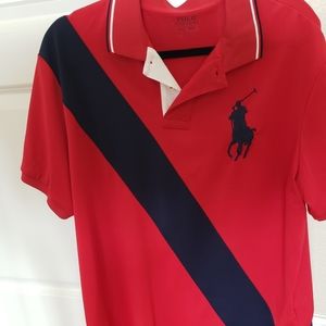 Polo Ralph Lauren Mens XLarge Red Performance Short Sleeve Shirt Polyester